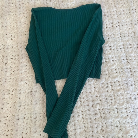 Garage Long Sleeve Seamless Top - Dark Green - Picture 6 of 7